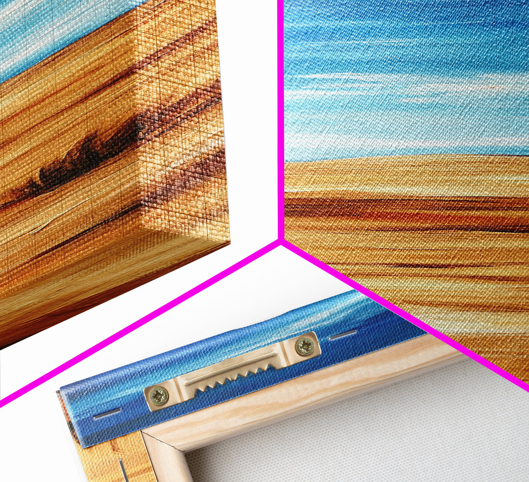 Desert Moon, southwest wall art, framed canvas print, boho art, landscape painting, rustic wall art, above couch art