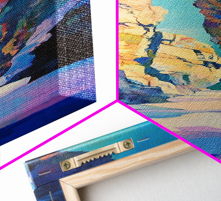 Rocky Canyon, desert landscape, southwest wall art, Joshua tree art, moody art, framed canvas print, extra wide art, vertical wall art