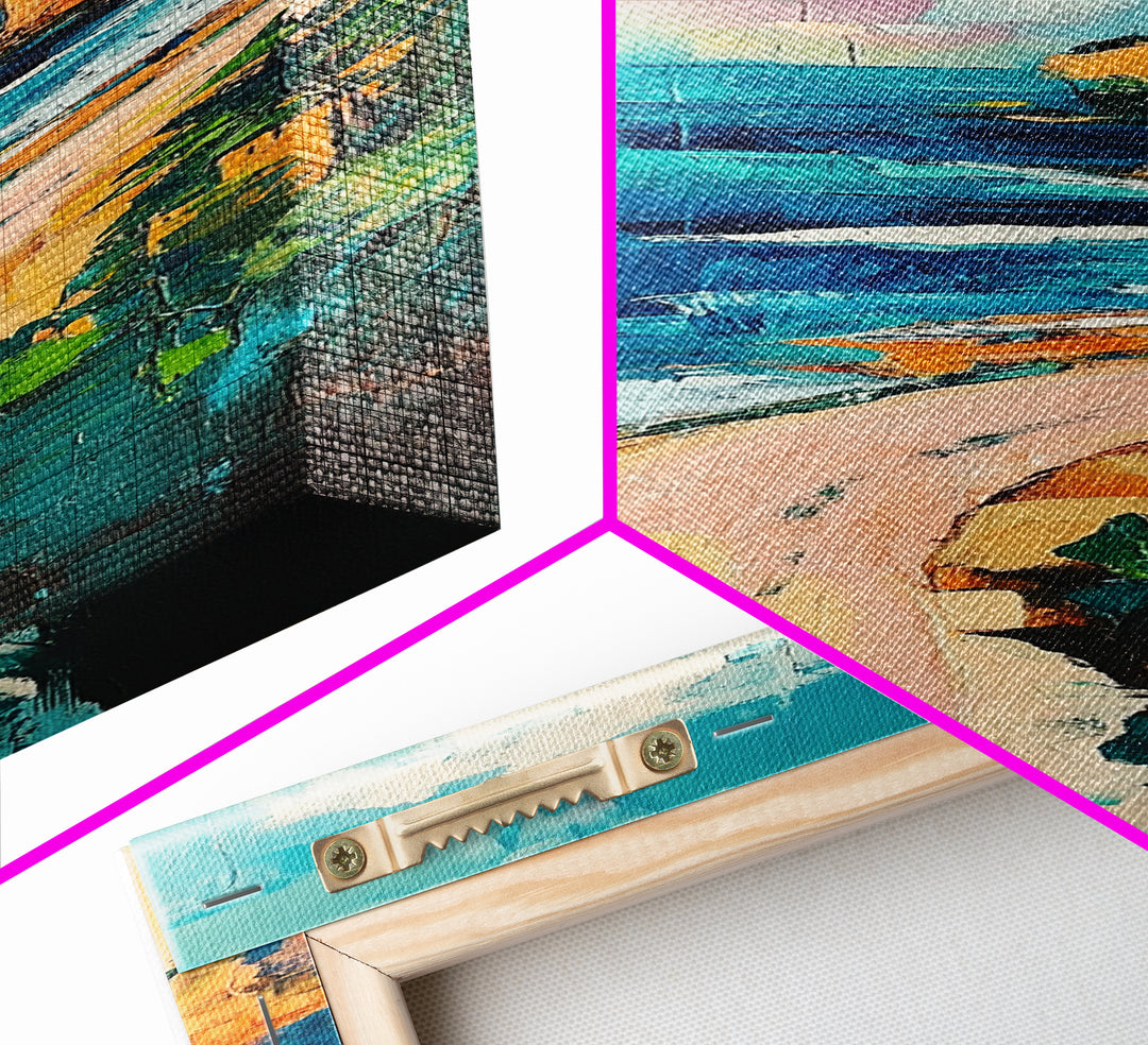 Coastal Cliffs, painting morro bay, surf wall art, seascape painting, coastal wall art, nautical decor, living room art, canvas print