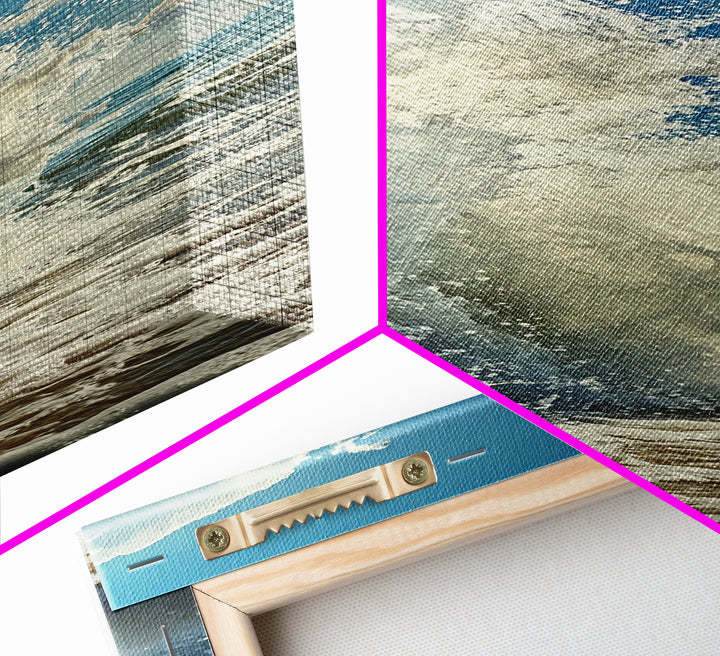 Ocean Wave Splash, Coastal Wall Art, Nautical Decor, Beach Art Print, Framed Canvas Print, Surf Wall Art, Vertical Wall Art
