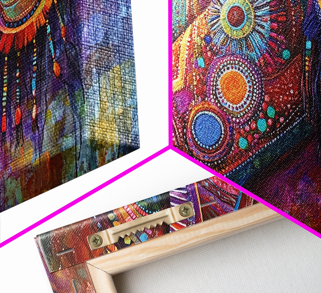 Bohemian Shoes, Moroccan Wall Art, Boho Art, Chinoiserie Wall Art, Extra Wide Art, Framed Canvas Print, Whimsical Art, Rustic Decor