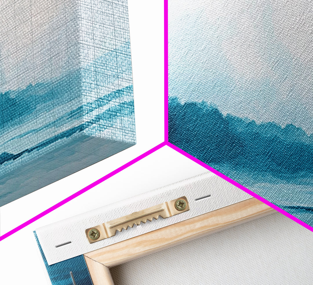 Coastal landscape art, panoramic art, framed canvas print, extra wide art, minimalist art, nautical wall art, seascape painting