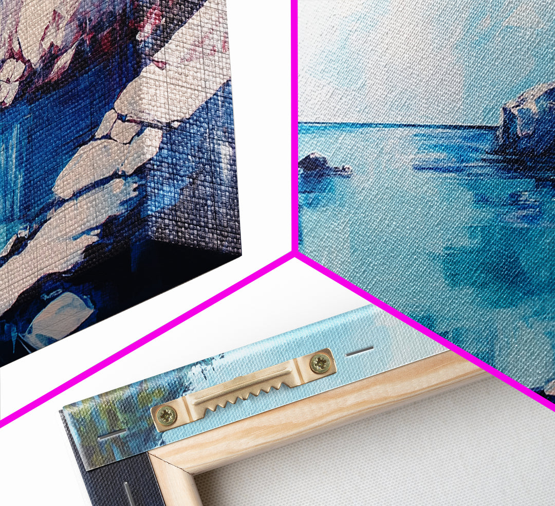 Ocean Cliffs, Seascape Painting, Nautical Decor, Coastal Landscape Art, Above Couch Art, Bedroom Art, Canvas Print, Gift Idea