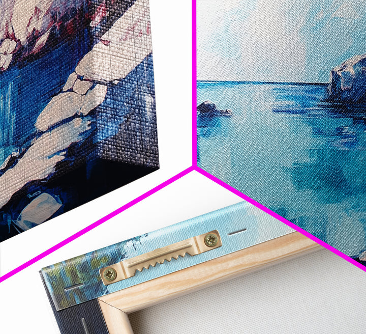 Ocean Cliffs, Seascape Painting, Nautical Decor, Coastal Landscape Art, Above Couch Art, Bedroom Art, Canvas Print, Gift Idea