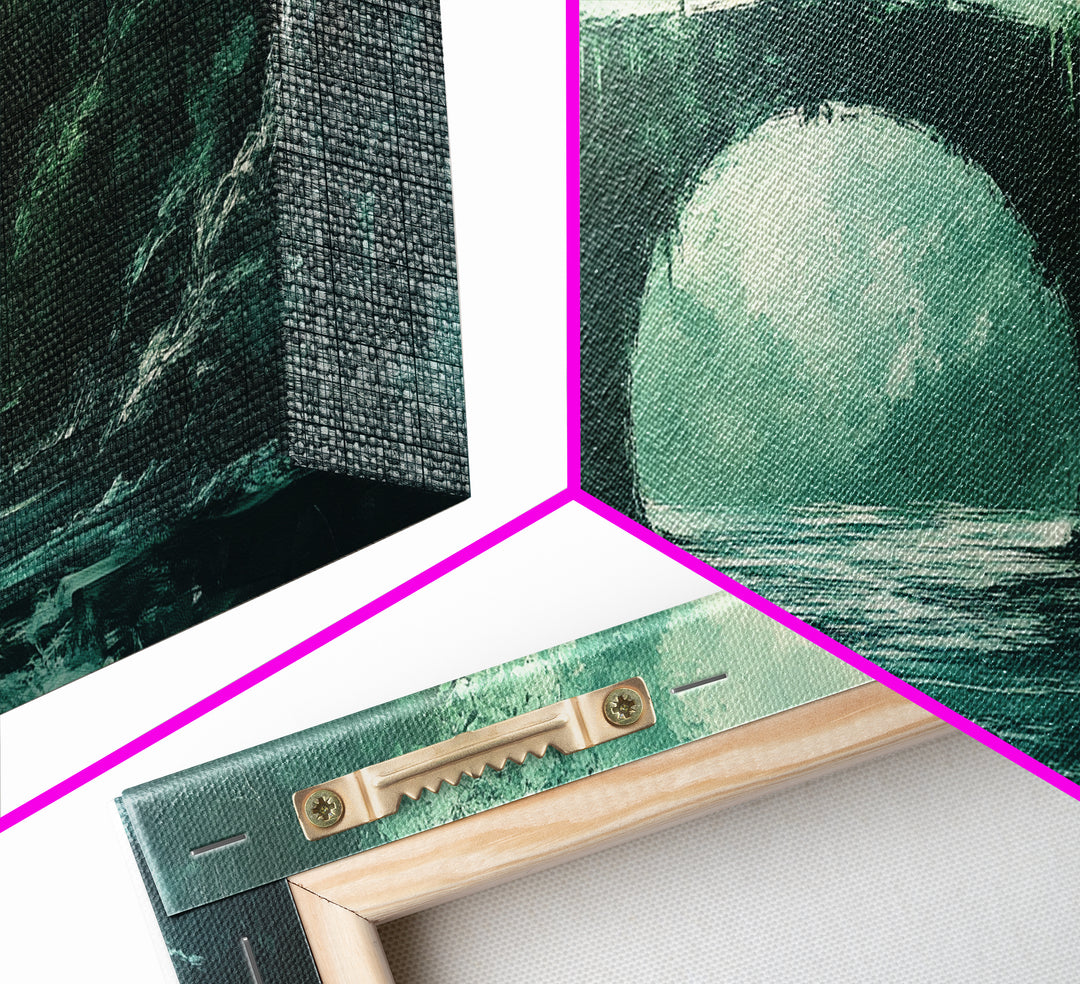 Dark Forest, Fantasy Art, Moody Art, Wabi Sabi Art, Extra Wide Art, Landscape Painting, Framed Canvas Print, Above Bed Wall Art