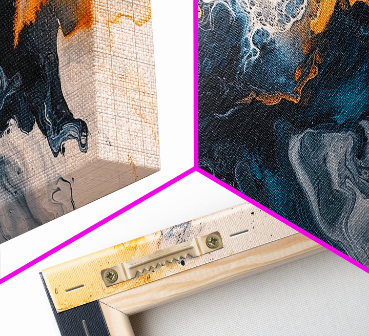 Abstract Ocean, Framed Canvas Print, coastal wall art, wabi sabi wall art, extra wide painting, contemporary abstract