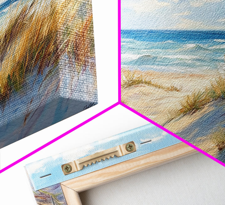Beach Dunes, Coastal Painting, Nautical Wall Art, Canvas Print, Seascape Painting, Coastal Decor, Above Bed Wall Art, Farmhouse Art