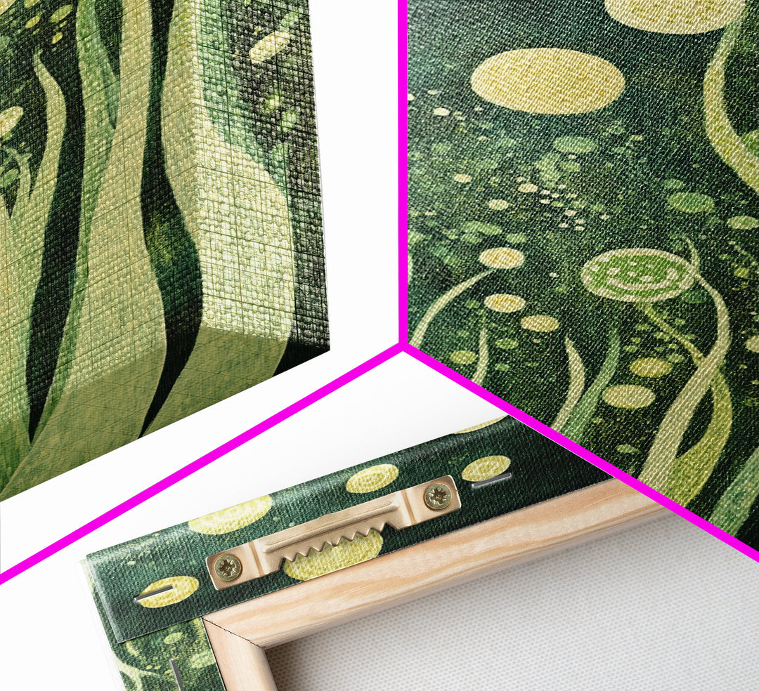 Abstract Nature, Green Wall Art, Botanical Prints, Canvas Print, Boho Art, Living Room Wall Art, Minimalist Art, Wabi Sabi Decor