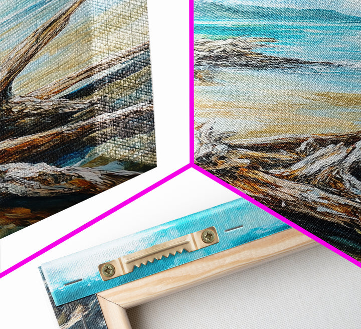 Beach, coastal painting, ocean painting, landscape painting, framed canvas print, lake Tahoe art, nautical wall art, beach house decor