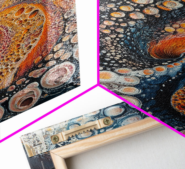 Abstract Swirl, Sacred Geometry Wall Art, Psychedelic Art, Science Art, Moody Art, Teal Wall Art, Canvas Print, Gift Idea