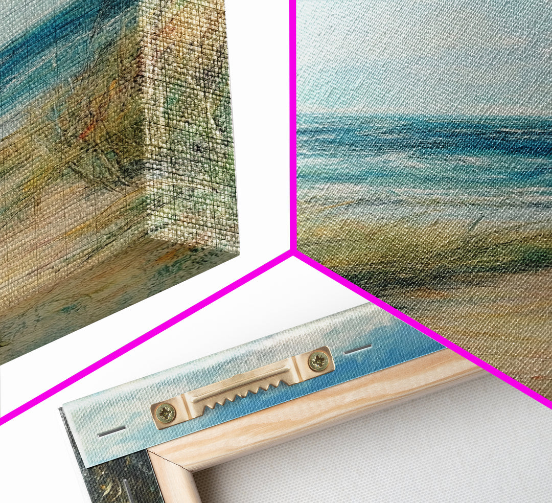 Beach Path, Coastal Decor, Nautical Wall Art, Seascape Painting, Canvas Print, Rustic Art, Above Bed Wall Art, Minimalist Art