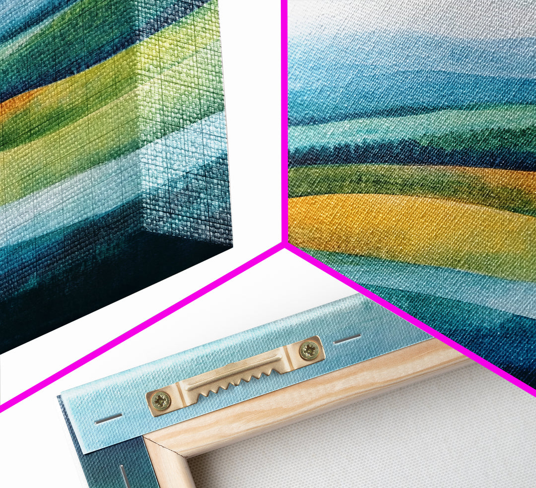 Rolling Hills, Mountain Painting, Canvas Print, Landscape Art, Southwest Wall Art, Rustic Decor, Minimalist Art, Gift Idea