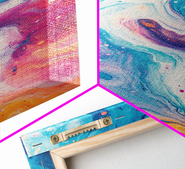 Cosmic Swirl Art, Space Wall Decor, Abstract Galaxy Art, Moody Blue Art, Science Art, Canvas Print, Bedroom Wall Decor, Gift Idea