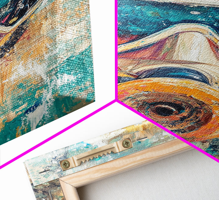 Diver Mask Artwork Canvas Print Scuba Diving Art, Nautical Wall Decor, Ocean Explorer Painting, Coastal Adventure Wall Art