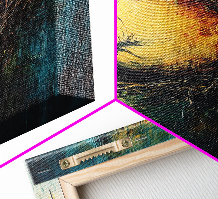 Rustic Bird Nest Canvas Print Minimalist Nature Wall Art Farmhouse Home Decor Moody Artwork Cozy Living Room Art Gift Under 50