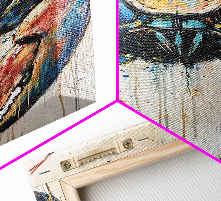 crayfish painting, rustic wall art, framed canvas print, coastal decor, nautical wall art, Maine oil painting, farmhouse art