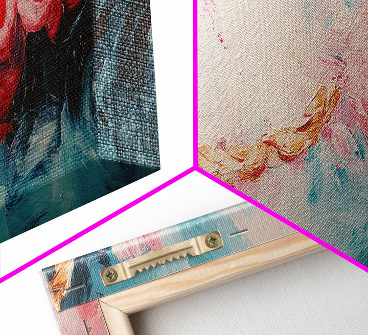 Romantic Floral Abstract Art, Soft Pastel Textured Painting, Feminine Boho Decor, Modern Bedroom Wall Art, Elegant Home Art