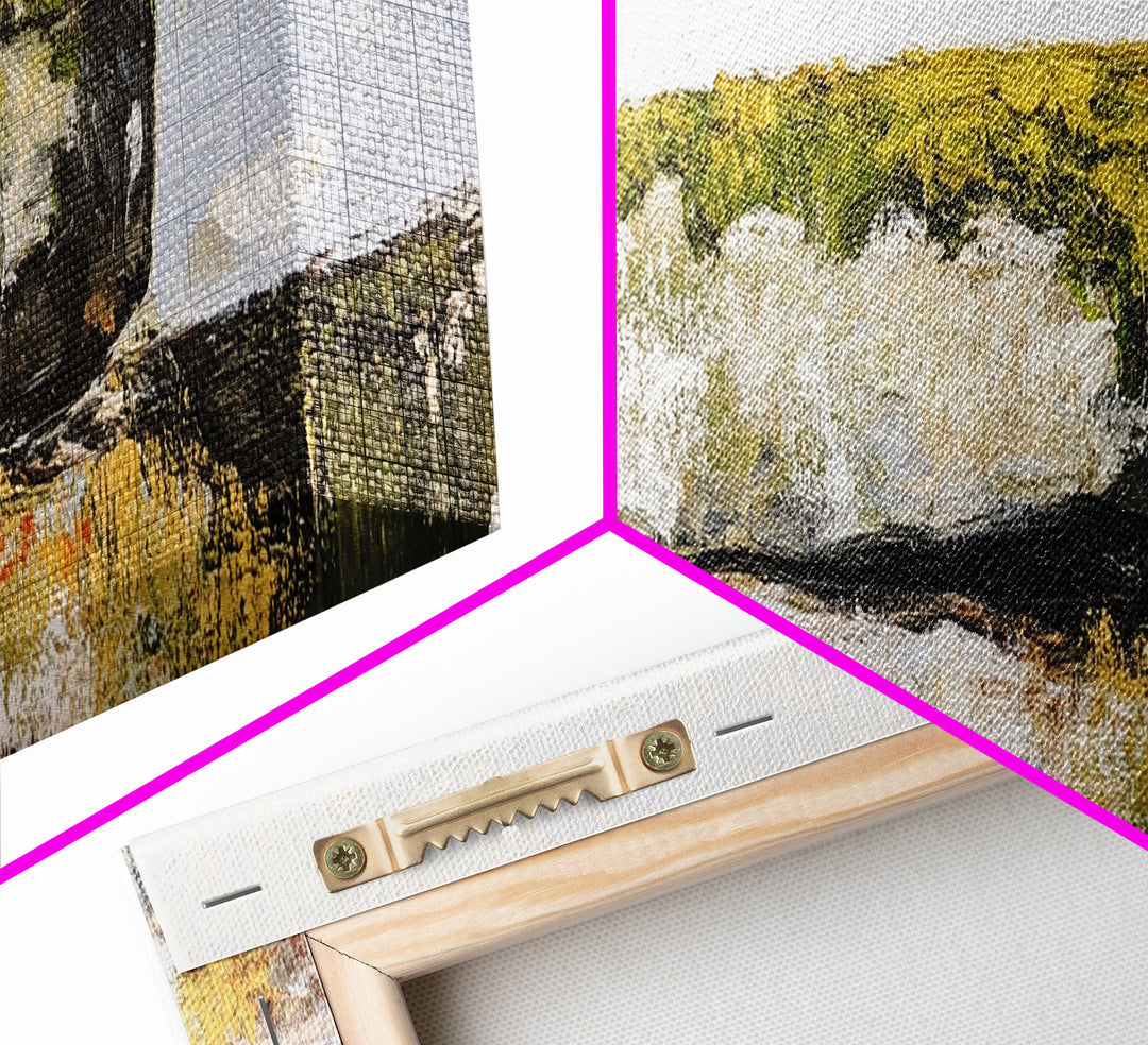 Coastal Rock Formation Canvas Print - Minimalist Seascape Wall Art, Neutral Home Decor, Nature Inspired Living Room Art,