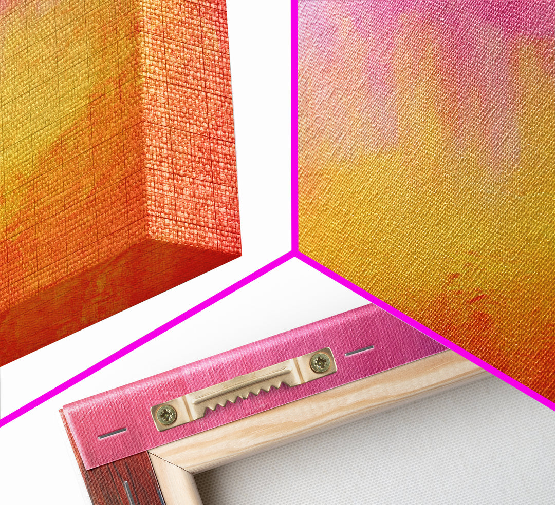 Colorful Gradient, Vibrant Abstract Painting, Modern Wall Art, Sunset Tones, Canvas Print, Boho Style, Living Room Artwork