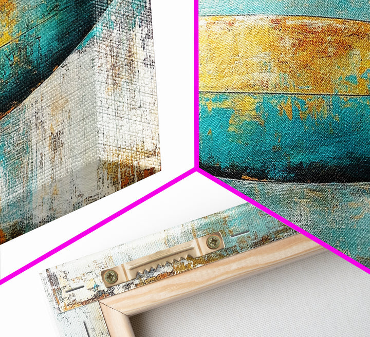 Surfboard Art, Beach Decor, Coastal Wall Art, Surfboard Painting, Beach Art, Bedroom Wall Art, Canvas Print, Framed Canvas Print