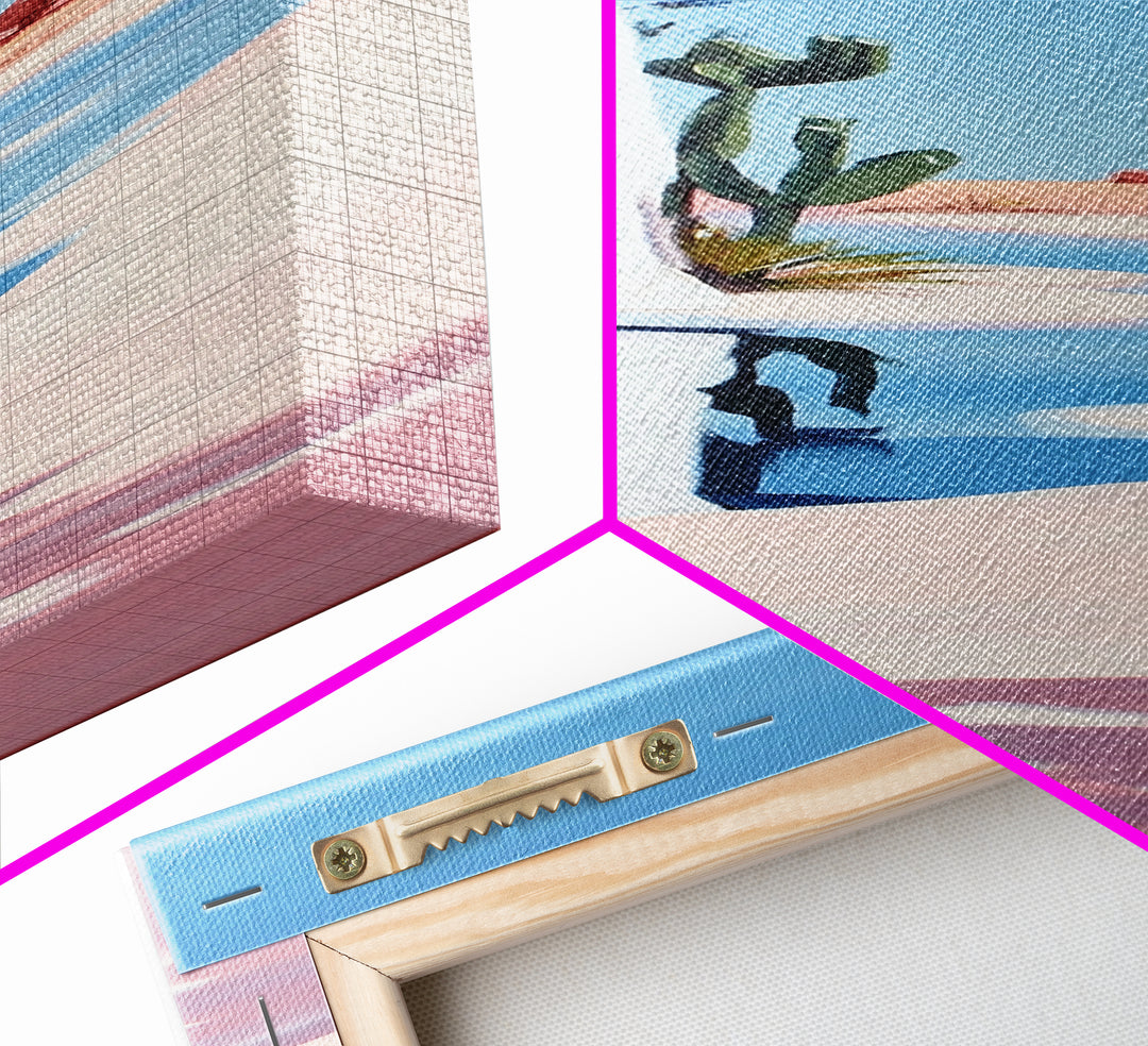 Desert Reflection, Pink Landscape, Minimalist Art, Canvas Print, Southwest Wall Art, Boho Decor, Modern Home, Living Room Art