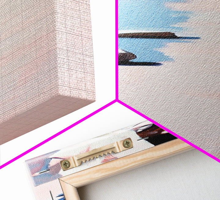 River Rocks, Tranquil Water, Nature Scene, Canvas Print, Zen Wall Art, Neutral Home Decor, Modern Minimalist, Office Wall Aesthetic