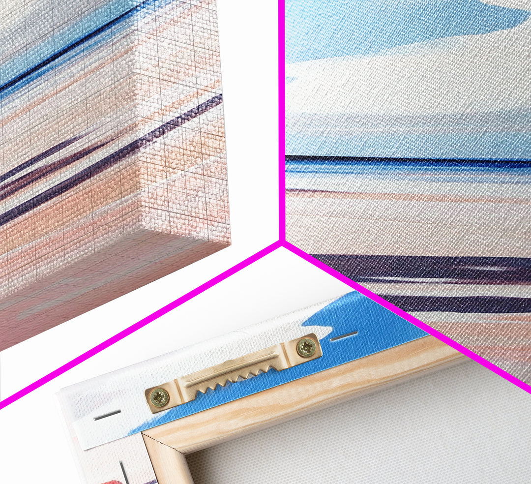 Beach Reflection, Coastal, Minimalist, Canvas Print, Modern Wall Art, Seaside Decor, Ocean Painting, Living Room Wall Art