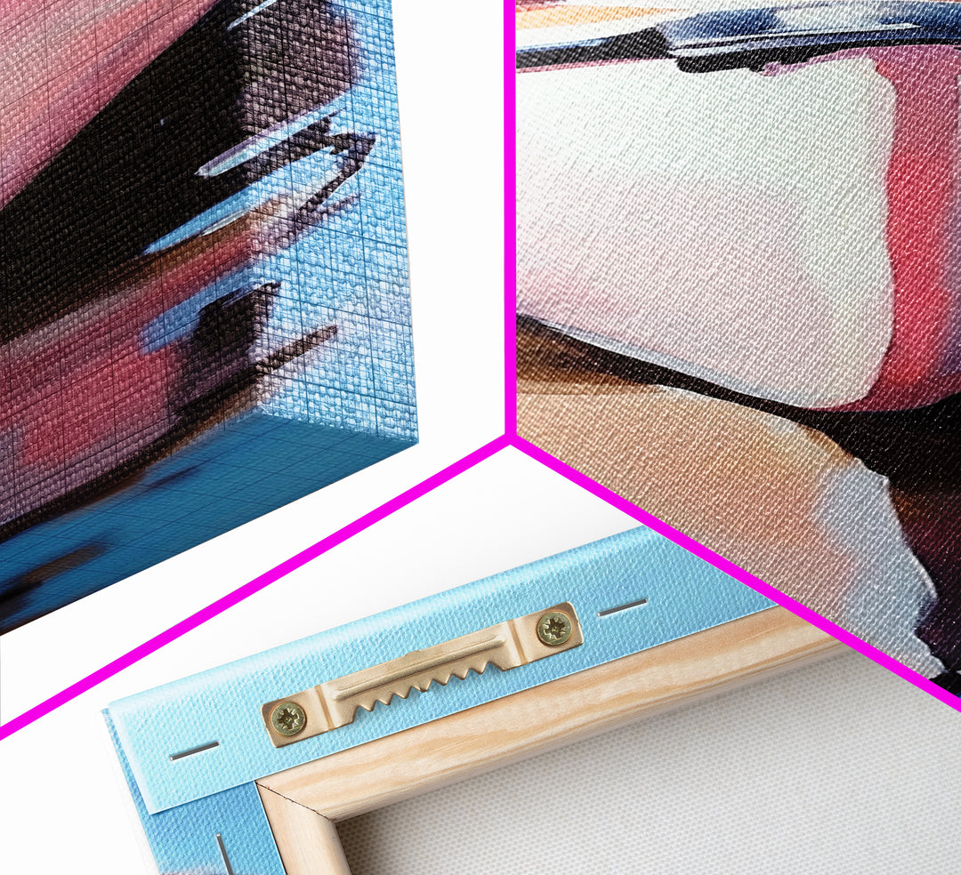 Rowboat Reflection, Lake House Art, Serene Waterscape Painting, Nautical Home Decor, Calm Blue Artwork, Canvas Print