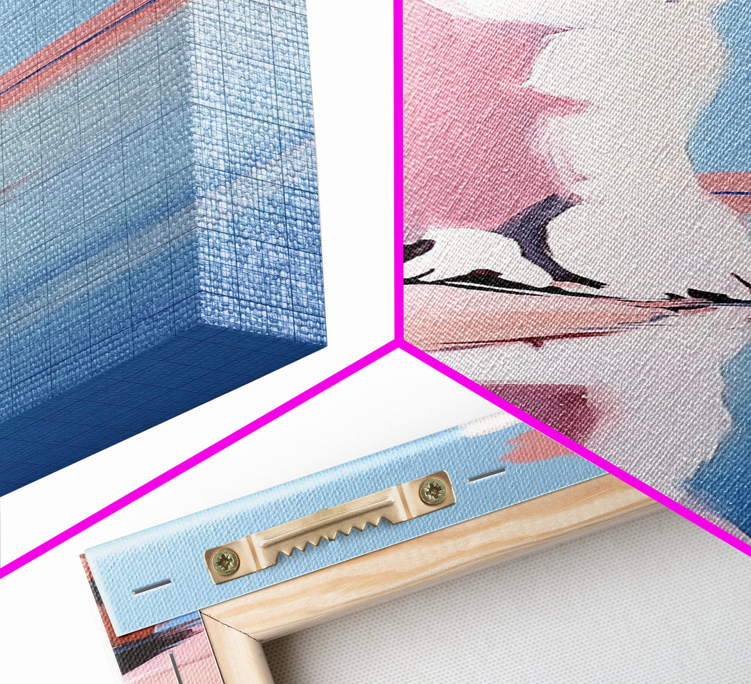 Birch Trees Painting, Reflective Water Art, Serene Landscape Decor, Modern Nature Wall Art, Lake House Aesthetic, Canvas Print