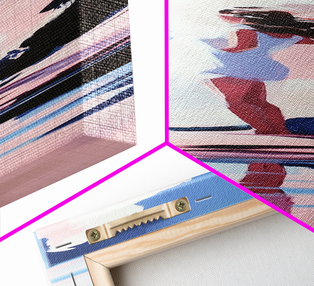 Beach Sunset, Coastal Art, Abstract Seascape, Modern Ocean, Canvas Print, Minimalist Art, Living Room Wall Art, Nautical Decor