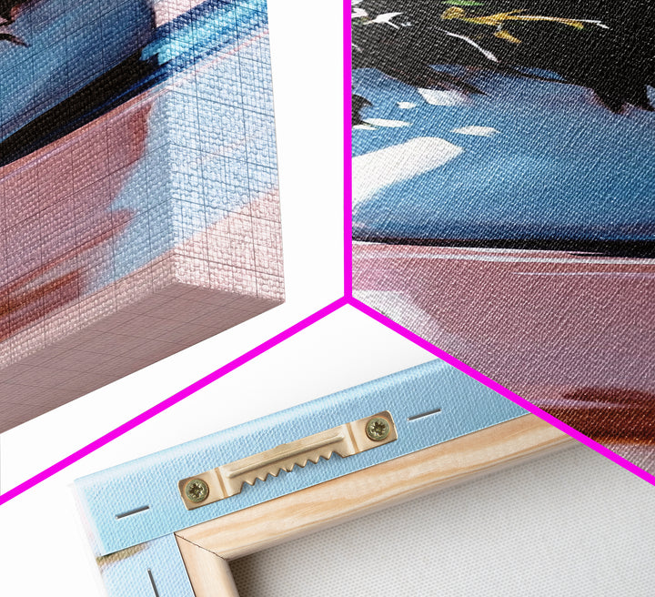 Coastal Rock, Ocean Wall Art, Minimalist Seascape, Framed Canvas Print, Abstract Beach, Contemporary Painting, Living Room Wall Art