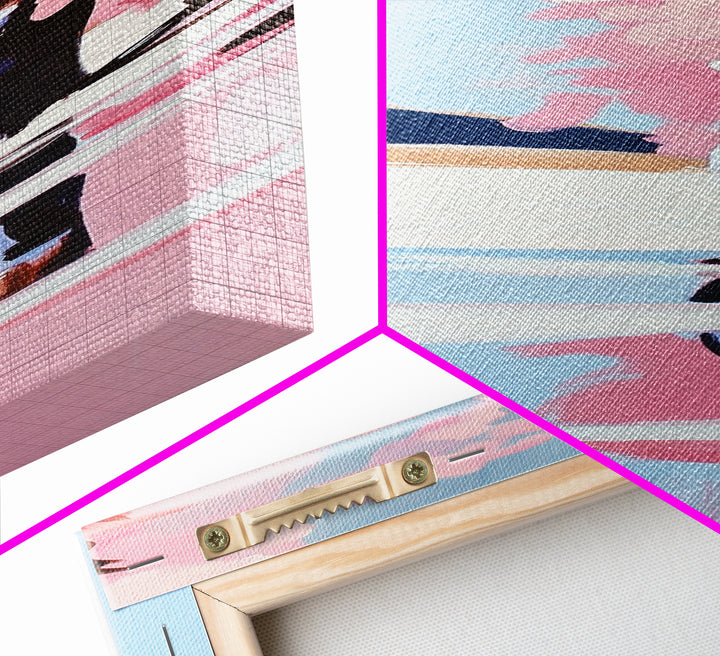 Cherry Blossom, Spring Landscape, Feminine Art, Nature Serenity, Japanese Garden, Pastel Aesthetic, Bedroom Wall Art, Framed Canvas Print