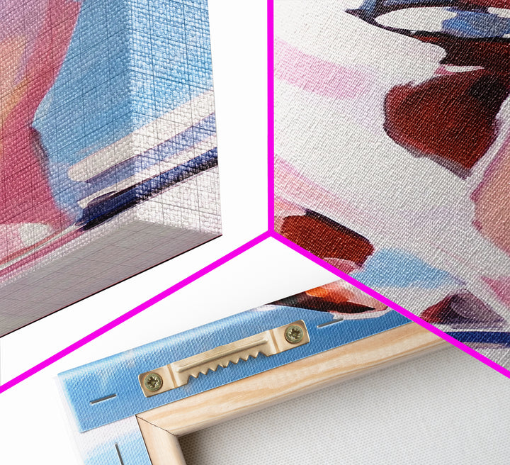 Abstract Mountain, Modern Landscape, Minimalist Nature Art, Bold Home Decor, Framed Canvas Print, Unique Wall Art, Contemporary Style