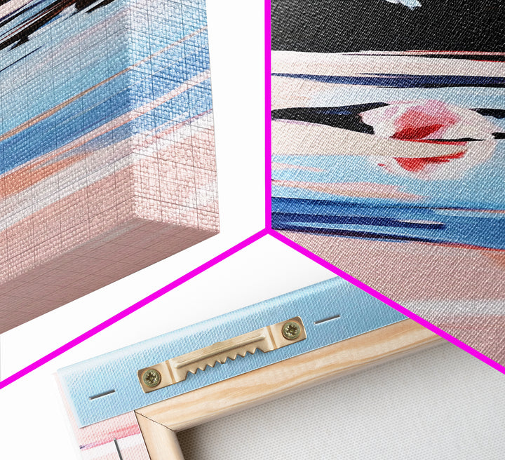 Beach Shell, Seaside Tranquility, Framed Canvas Print, Coastal Home Decor, Ocean Serenity, Boho Aesthetic, Calm and Relaxing Art