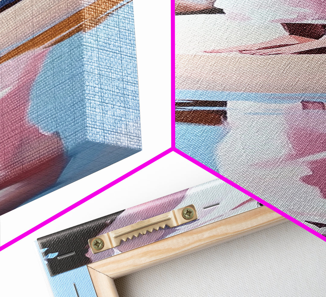 Barefoot Bliss, Soft Pastel Beach Art, Peaceful Escape, Serene Landscape, Earthy Tones, Coastal Decor, Bedroom Canvas Print