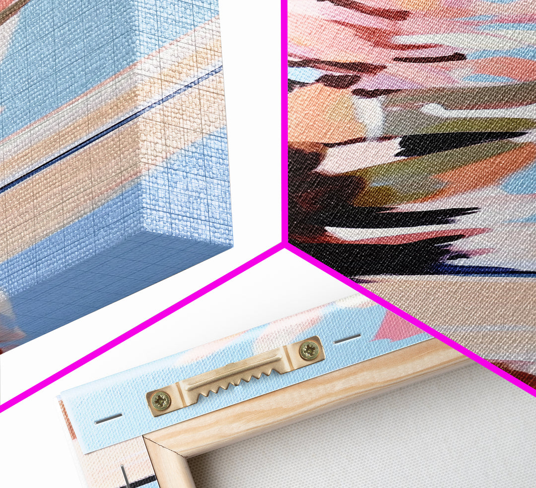 Blooming Beauty, Pastel Floral Art, Feminine Aesthetic, Soft Pink Flowers, Minimalist Botanical Painting, Bedroom Framed Canvas Print