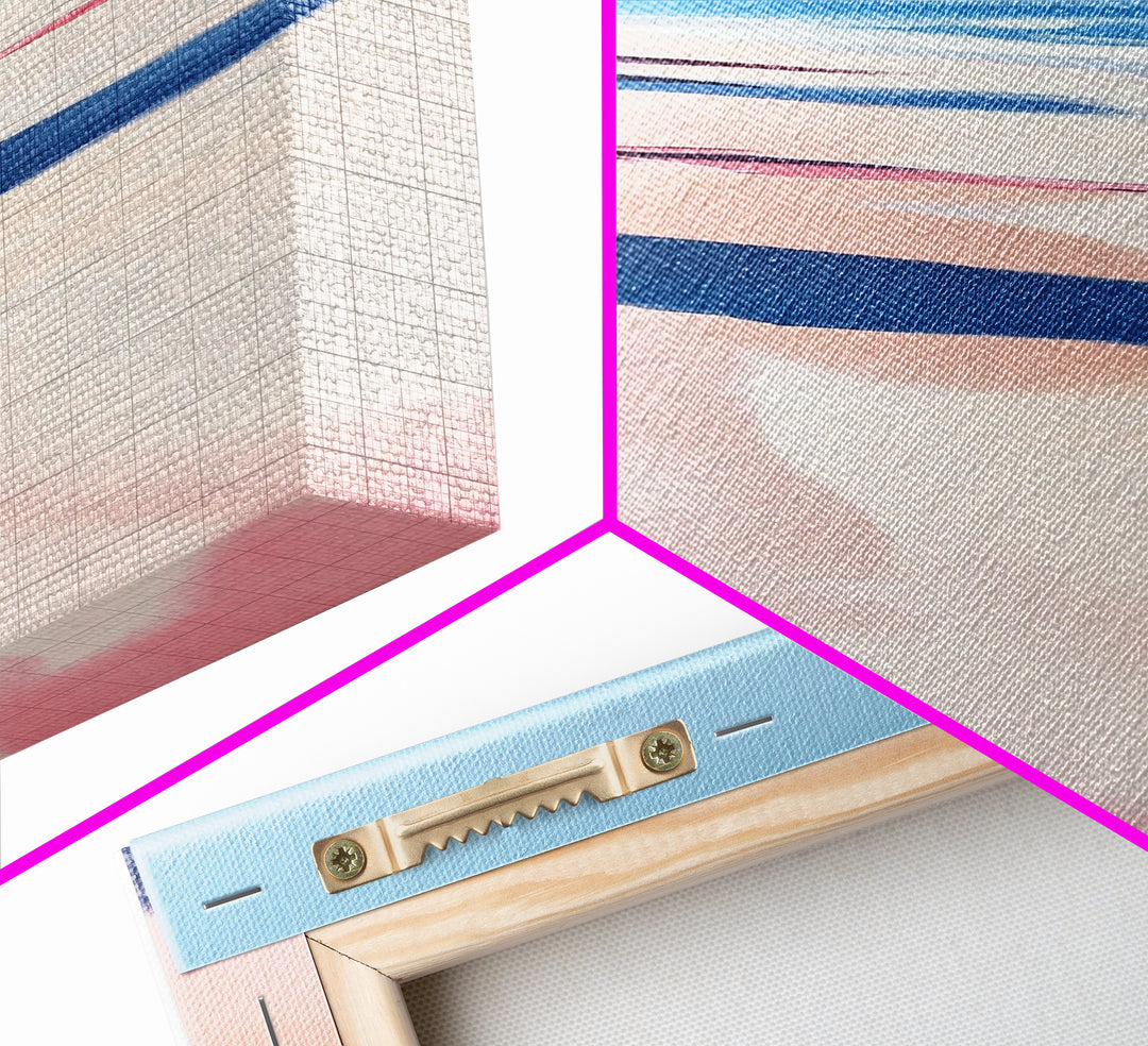 Coastal Shore, Beach Landscape, Ocean Wall Art, Framed Canvas Print, Modern Seascape, Minimalist Home Decor, Bedroom Print