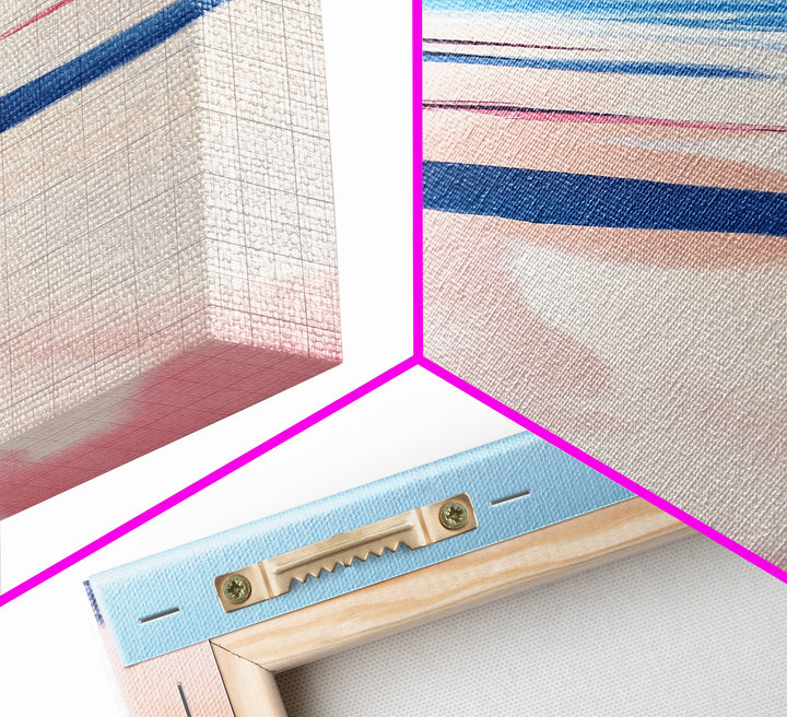 Coastal Shore, Beach Landscape, Ocean Wall Art, Framed Canvas Print, Modern Seascape, Minimalist Home Decor, Bedroom Print