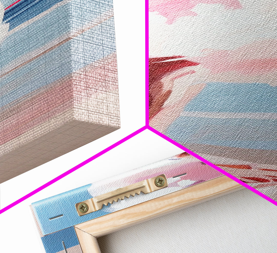 Barefoot Serenity, Ocean Breeze, Feminine Beach Art, Framed Canvas Print, Coastal Decor, Minimalist Wall Art, Bedroom Artwork