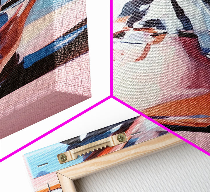 Chic Tote Bag, Fashion Illustration, Feminine Art, Pastel Minimalist Art, Modern Wall Decor, Stylish Bedroom, Framed Canvas Print