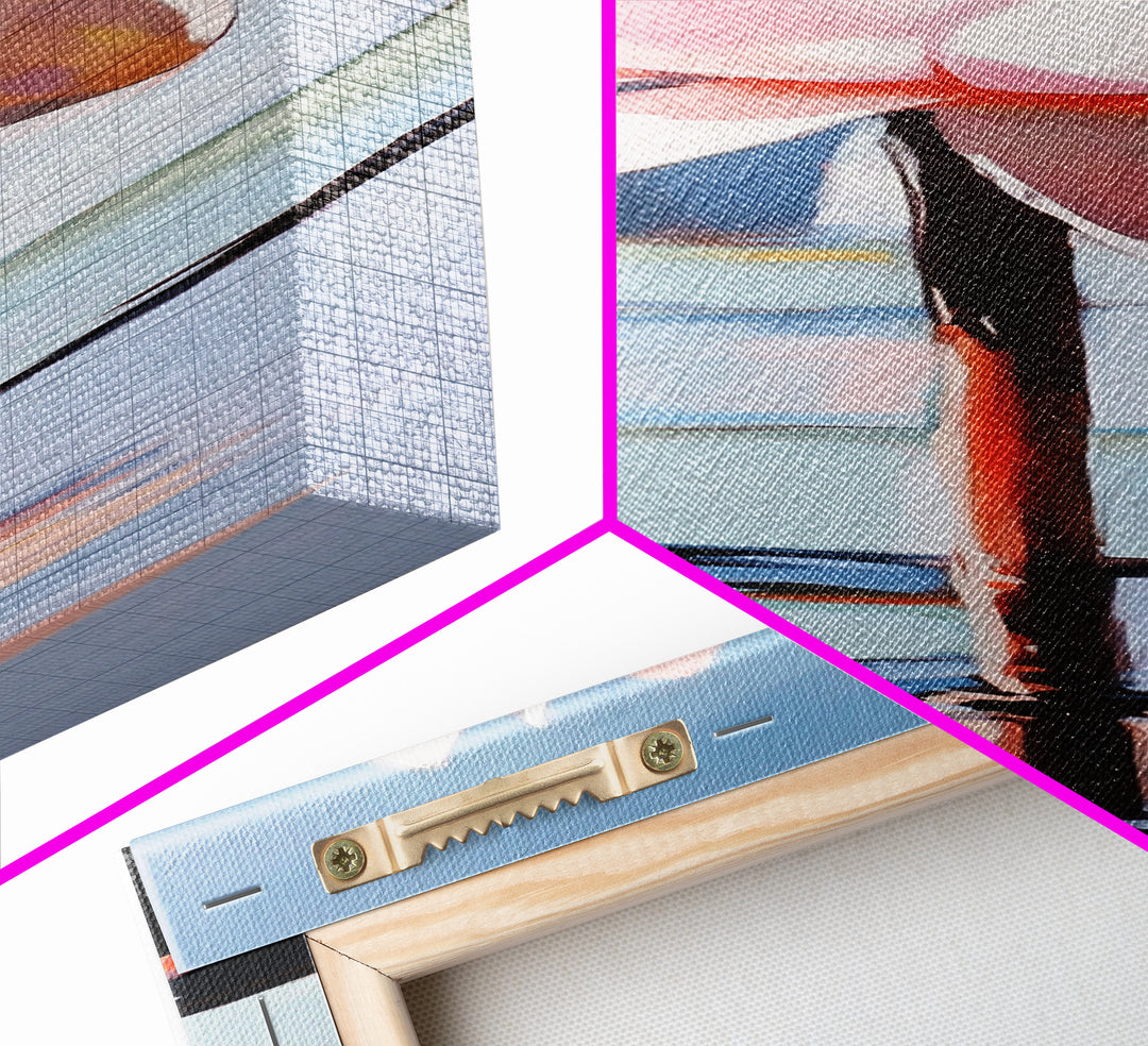 Blooming Lotus, Nature Inspired, Zen Aesthetic, Framed Canvas Print, Spa Wall Decor, Tranquil Water Art, Botanical Painting