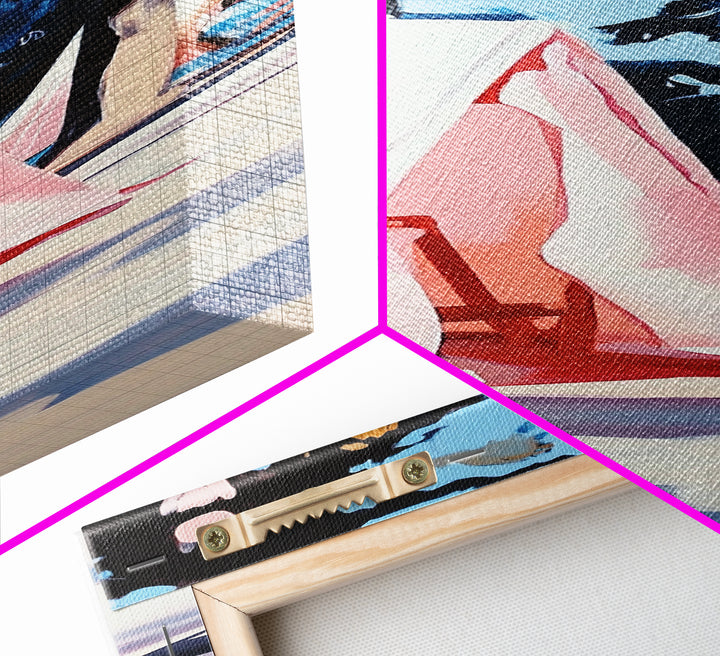 Boho Tent Camping, nature-inspired decor, adventure lover’s painting, rustic summer escape, whimsical outdoor scene, framed canvas print