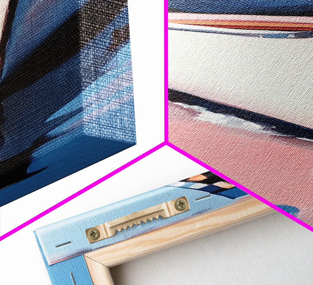 Canoe on Water, peaceful lake scene, wilderness art, adventure painting, modern minimalism, nature lover’s decor, framed canvas print