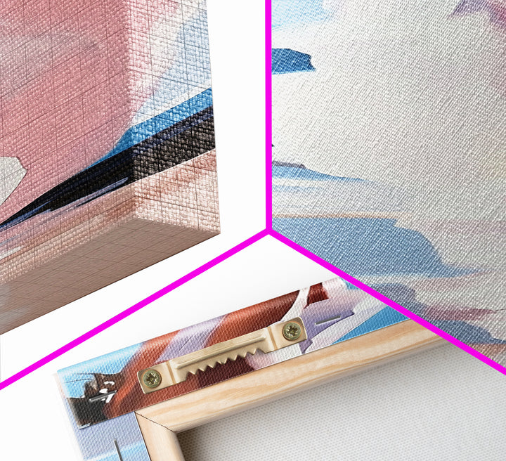 Coastal Elegance, Beach Reflection, Ocean Breeze, Framed Canvas Print, Minimalist Art, Bedroom Wall Art, Summer Aesthetic, Seaside Decor