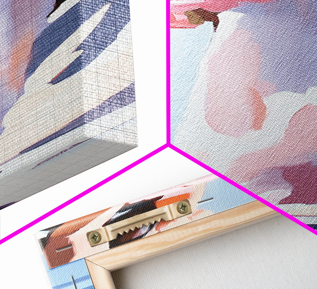 Blush Florals, Coastal Romance, Gentle Breeze, Framed Canvas Print, Feminine Wall Art, Boho Home Decor, Bedroom Art, Seaside Aesthetic