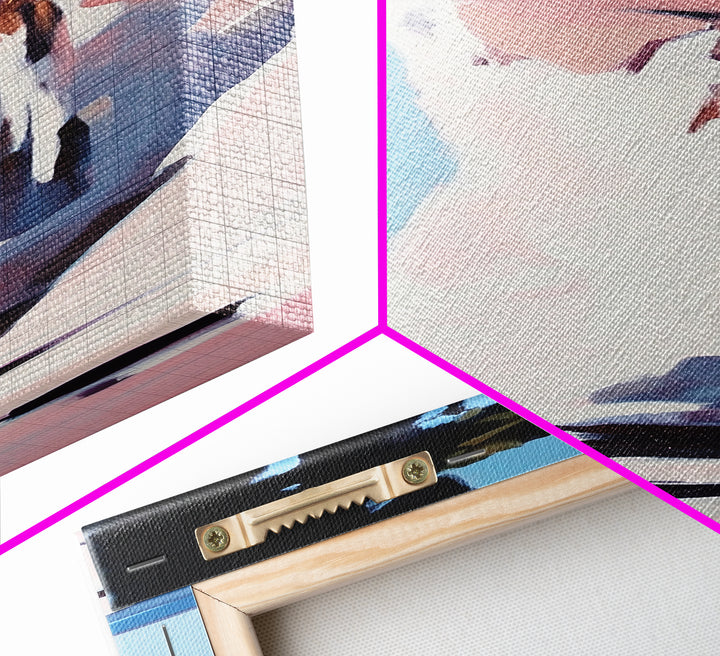 Adventure Awaits, Cliffside Wonder, Sunset Hues, Canvas Print, Minimalist Travel Art, Modern Wall Decor, Living Room Art, Beach Aesthetic