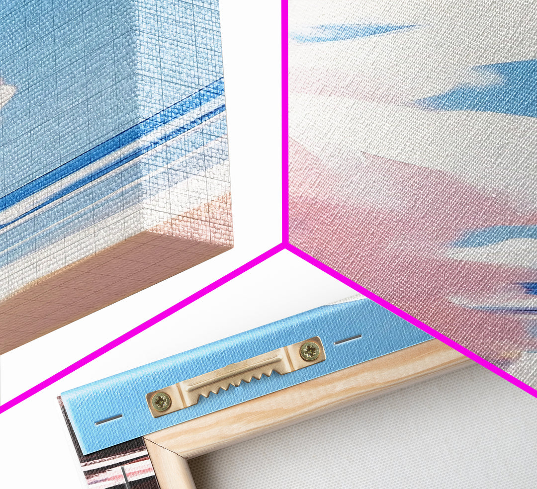 Coastal Clouds, Sunset Bliss, Ocean Horizon, Canvas Print, Beach Home Decor, Minimalist Wall Art, Seascape Aesthetic, Living Space Art