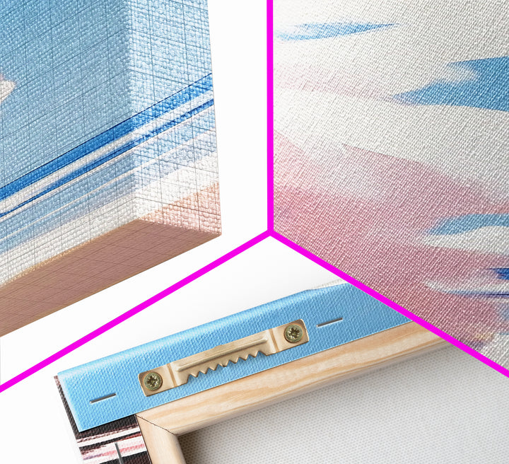 Coastal Clouds, Sunset Bliss, Ocean Horizon, Canvas Print, Beach Home Decor, Minimalist Wall Art, Seascape Aesthetic, Living Space Art