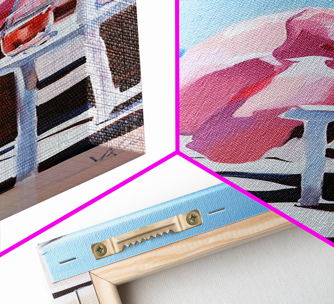 Beach Lounge, Coastal Retreat, Relaxing Seaside, Framed Canvas Print, Minimalist Art, Nautical Wall Art, Summer Decor, Living Room Art