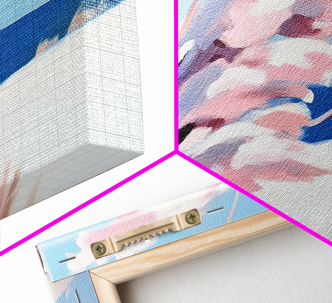 Beach Grass Art, Coastal Sand Dunes, Ocean Breeze Painting, Seaside Nature Print, Nautical Wall Decor, Framed Canvas Print